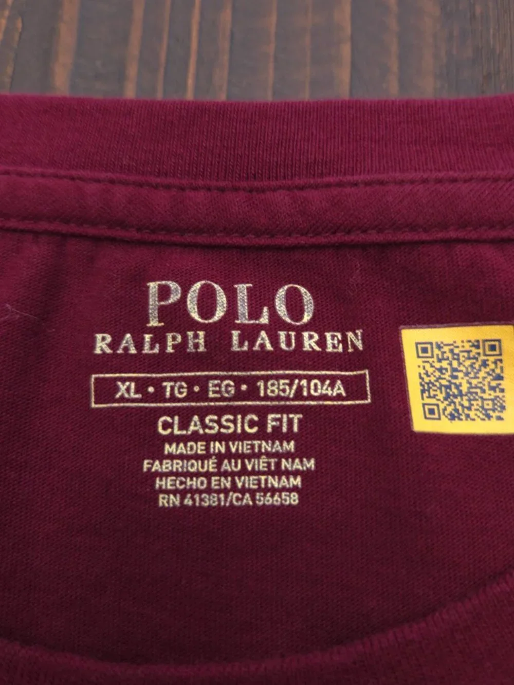 Polo Ralph Lauren Shirt Mens XL Classic Fit Maroon Long Sleeve Cotton Tee Pony